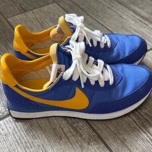 Nike Vibrant Blue and Gold Sneakers